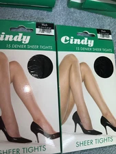 cindy 15 Denier Tights Black  Size  Extra Large X4