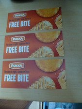 PUKKA PIES VOUCHERS (3) TOTAL VALUE: &pound;6.75. EXPIRY 31/12/26.