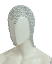 Medieval Chainmail Coif Hood 10mm Butted Ring Aluminum Knight Armor LARP
