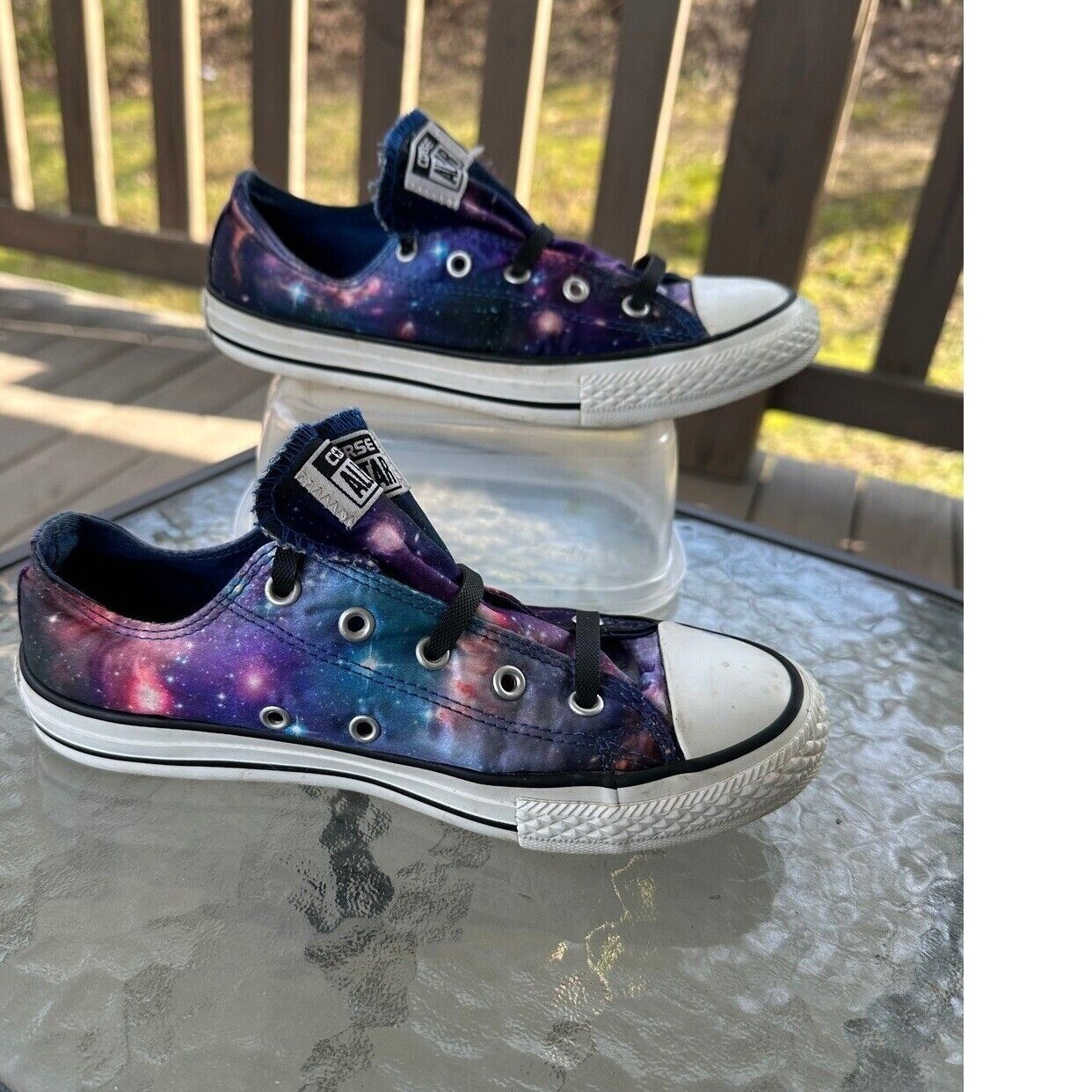 Converse All Star Galaxy Print Low Top Sneakers Youth  unisex Size 3 thumbnail 3
