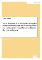 Armin Eichler | Darstellung Und Beurteilung Der Strategien Und Instrumente...