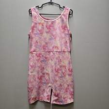 Cat  Jack Girls Size Large 10/12 Gymnastics Dance Leotard Pink Tie Dye