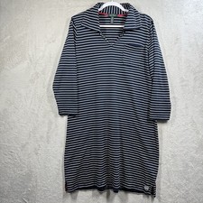 Lauren Ralph Lauren Dress Women’s XL Sailor Stripe V Neck Collar Blue Nautical