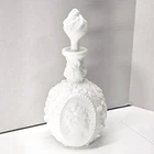 Vintage Milk Glass Cameo Decanter Jenny Lind Fostoria Glass Company