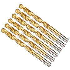 METALLIXITY Drill Bit 19/64 6Pcs, 4241 High-Speed Steel Straight Shank Titani...