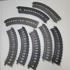 Thomas Train Tracks Raised Curve Lot 2018 TrackMaster Gray Plastic 7pc Set