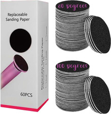 60 Pieces Replacement Sandpaper Disks Set Discs for Professional Electric Foot C