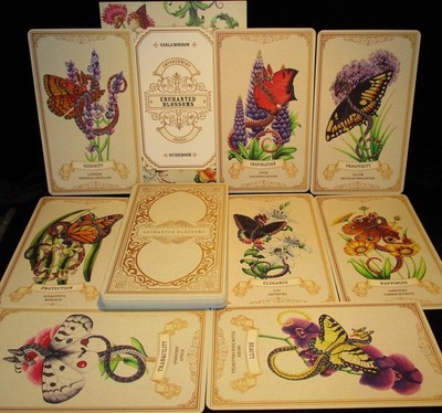 BRAND NEW! ENCHANTED BLOSSOMS ORACLE CARDS & BOOK TINY DRAG0NS
