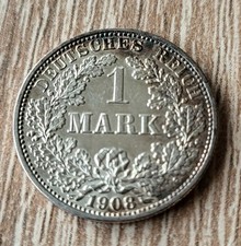 Silbermünze Deutschland 1 Mark 1908-F
