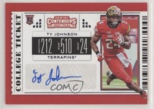 2019 Panini Contenders Draft Picks College Ticket Ty Johnson #161 Auto n1u