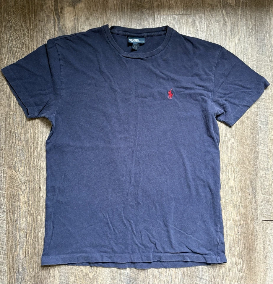 Par de camisetas polo Ralph Lauren para hombre pequeñas cuello redondo en V 100 % algodón Foto 2 de 4