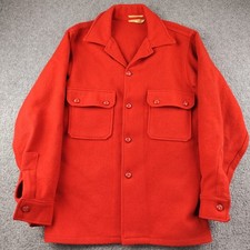VTG 60s Boy Scouts of America red wool Jacket Jac-Shirt Mens Small