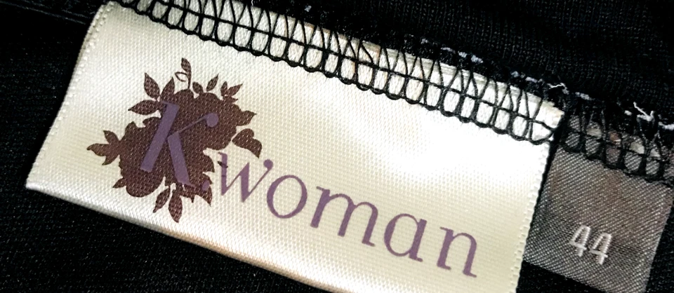 K woman jupe noir blanc femme taille 44 motif fleurs courtes ladies skirt womans - Photo 2/4