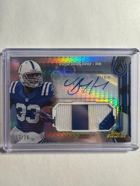 K297.745 - 2013 Finest Jumbo Jersey Auto Prism Refractors #AJRVB Vick Ballard /25