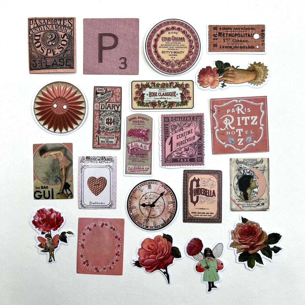 Lot De 3 Autocollants Vintage Pour Scrapbooking, Thème Punk