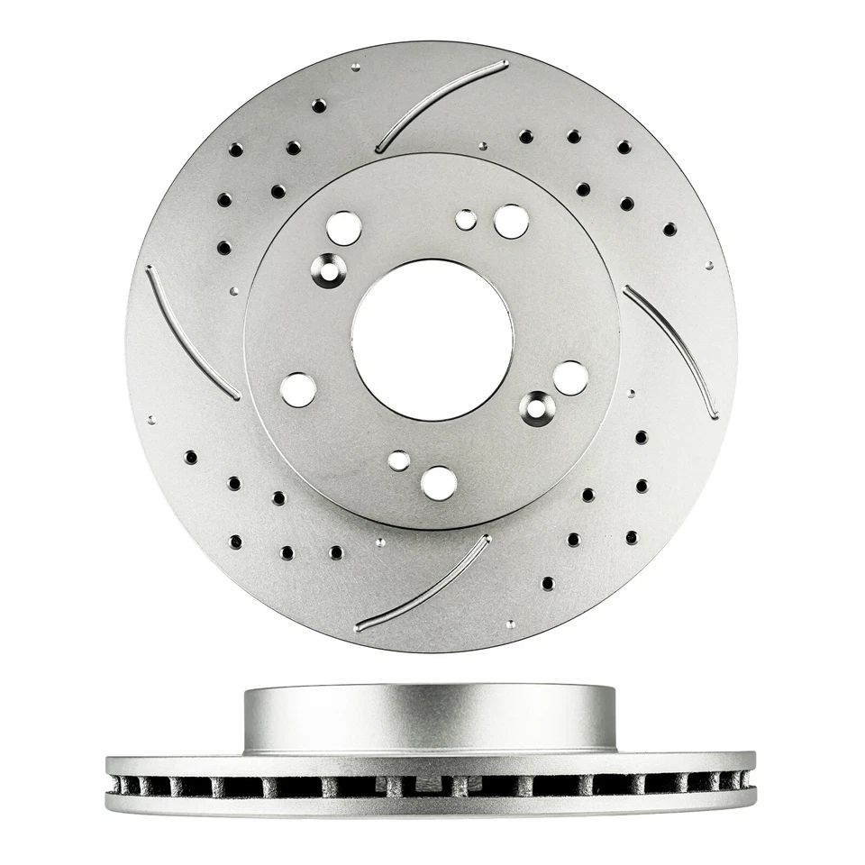 Rotores de freno delanteros pastillas de freno para Acura RSX Base 2002-2006 Honda Civic 2004-2005 Foto 3 de 4