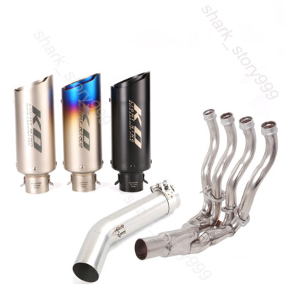For Suzuki GSXR 750 600 2006-07 Full System Exhaust Tips Header Front Link Pipe