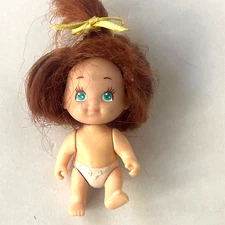 Vintage Tyco 1990 Red Head Quints Doll Toy 2” Green Eyes baby toddler
