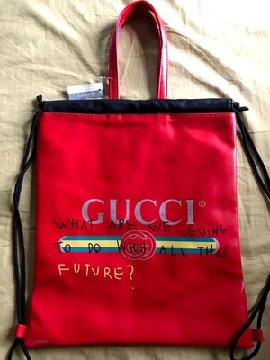 Red Large Gucci Tote Bag