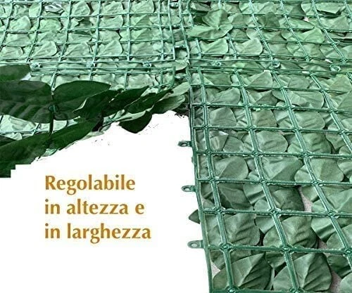 SIEPE FINTA SIEPE ARTIFICIALE FOGLIA EDERA SINTETICA ANTICADUTA MT 12X1 - Immagine 2 di 4