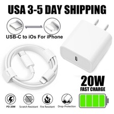 20W Super Fast Wall Charger Adapter USB-C Charging Cable For iPhone 14 13 12 11n
