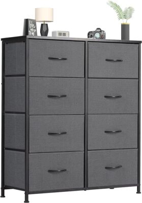 8 Drawers Dresser for Bedroom Fabric Storage Tower Organizer Chest of Drawers