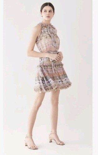 Zimmermann Luminouse Ribbon Swing Mini Dress 100% Silk $ 795 - Picture 23 of 23