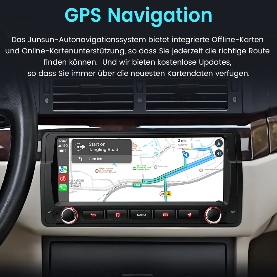 8" Android Radio Carplay Für BMW 3er E46 1998-2006 Navi RDS Bluetooth DAB+ - Bild 3 von 4