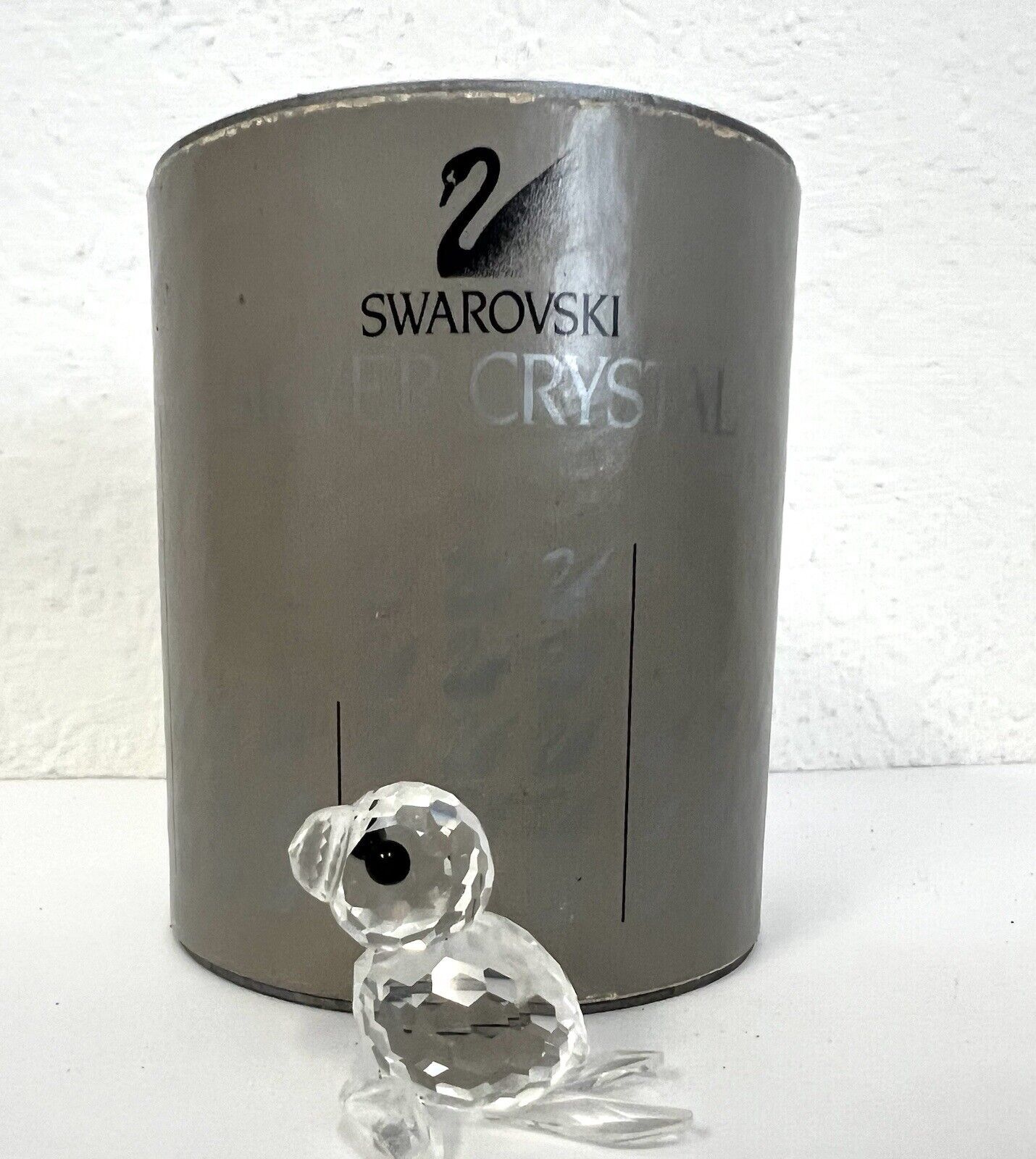 Swarovski Silver Crystal Seal no Whiskers w/Box
