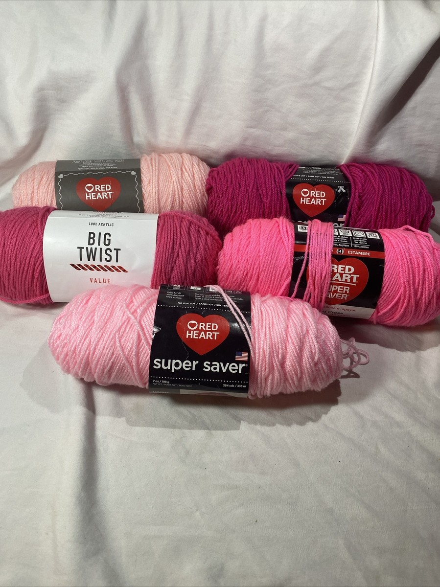 Y.A.R.N ピンク 4 Red Heart Variety Of Pink Yarn: Shocking, Pretty, Petal @ Sweet