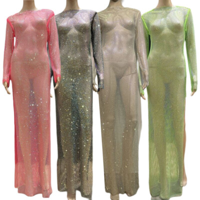 fishnet glitter dress Roberta Einer Fishnet Maxi Dress main image 0