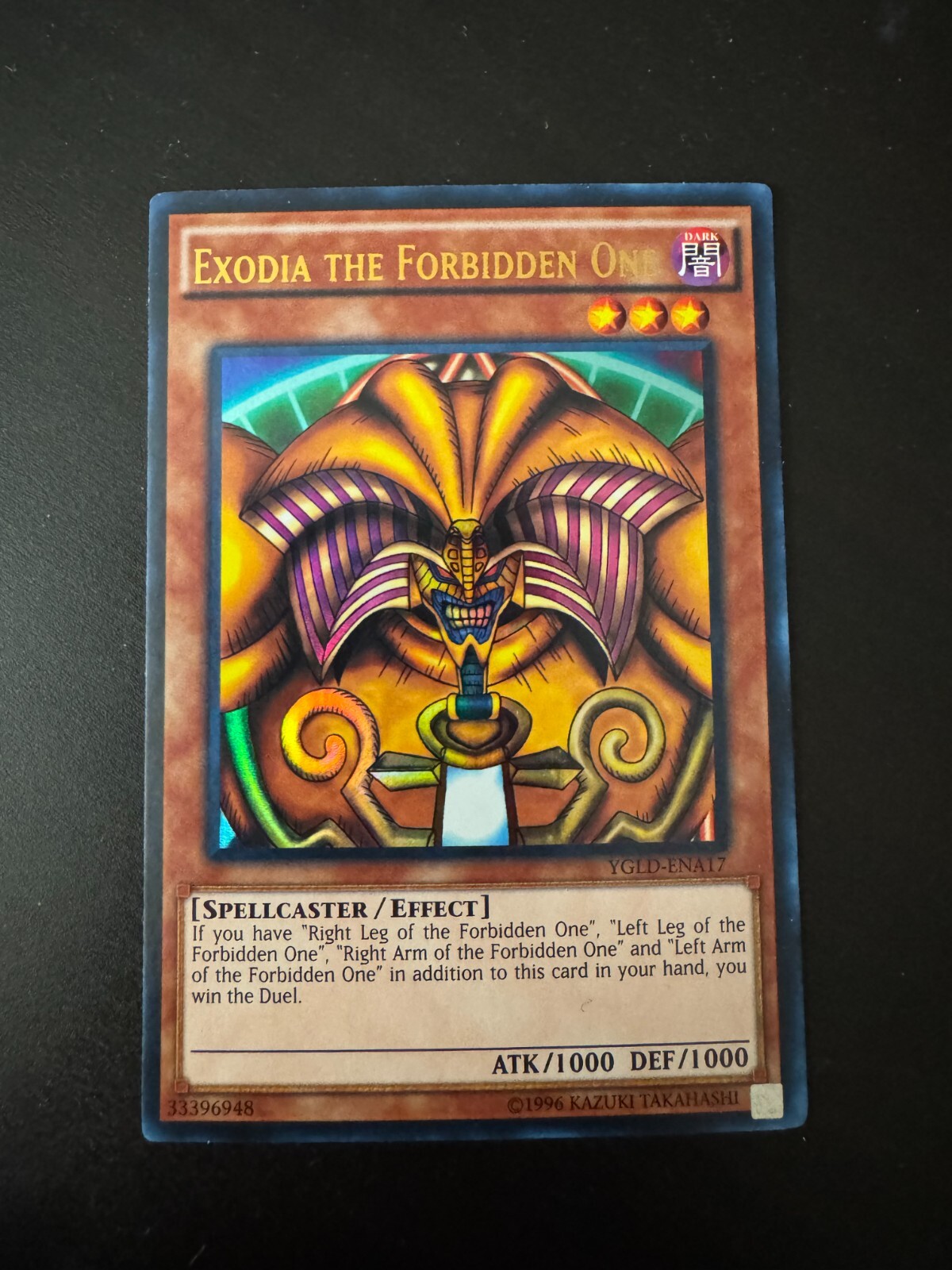 Full Set Exodia the Forbidden Ultra Rare YGLD Cards ENA17 to ENA21