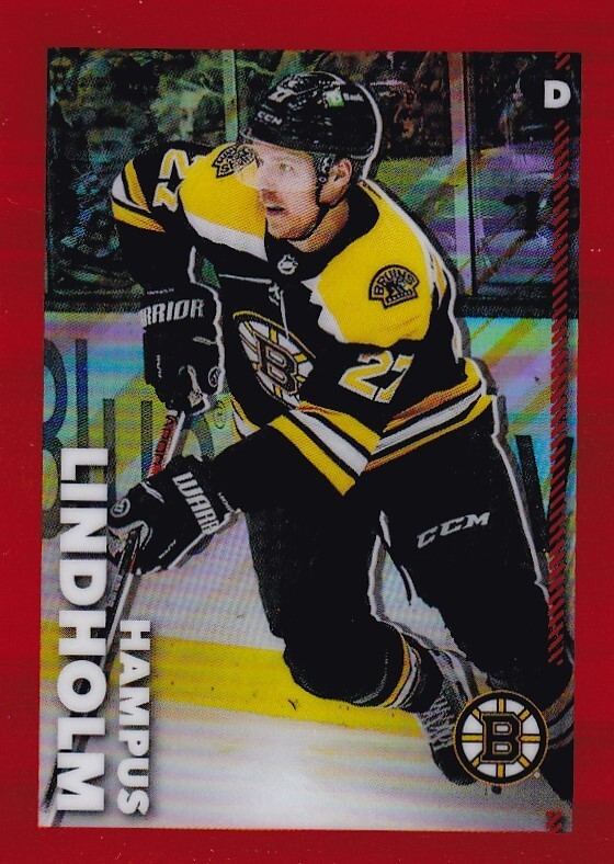 2022-23 TOPPS CHROME NHL STICKER #46 HAMPUS LINDHOLM  SSP ORANGE /25 MADE