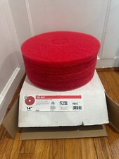 Set of 5 Pro Link FB514 Full Cycle Red Buff 14" Floor Maintenance Pads Case NOS