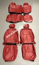 Cardinal Red Leather Seat Covers Upgrade Kit for 2013-18 Jeep Wrangler JK JKU