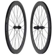 Gravel Road Bike Disc Carbon Wheelset 700c 45mm Depth Clincher Tubeless UD Matt