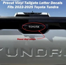 Precut Vinyl Overlay Tailgate Handle Letter Decals For 2022-2026 Toyota Tundra