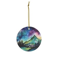 Northern Lights Ceramic Ornament