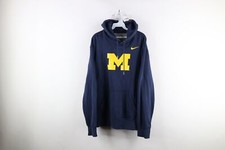 Vintage Nike Mens XL Distressed University of Michigan Block M Hoodie Sweatshirt