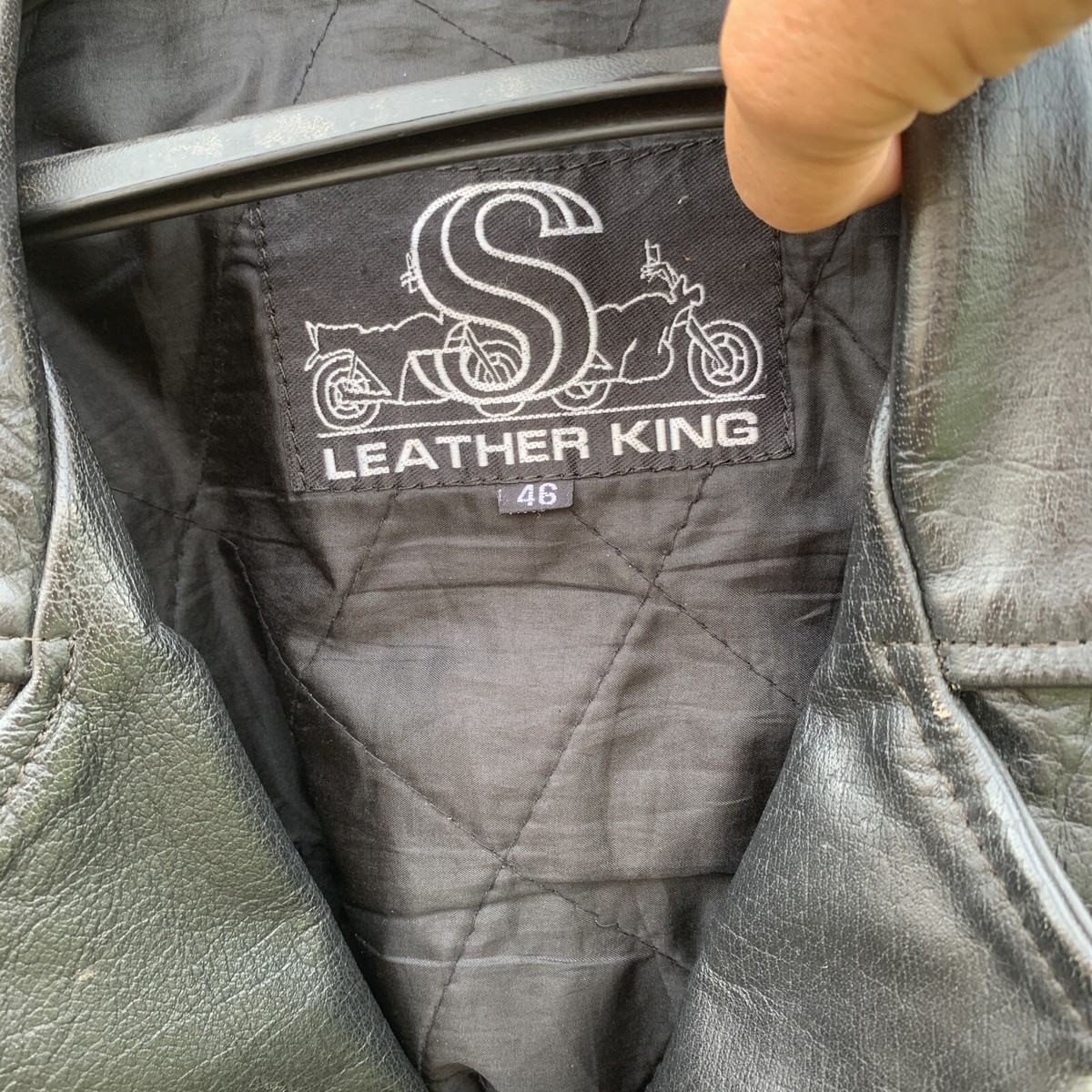 S Leather King Black Leather Jacket Size 46 | eBay
