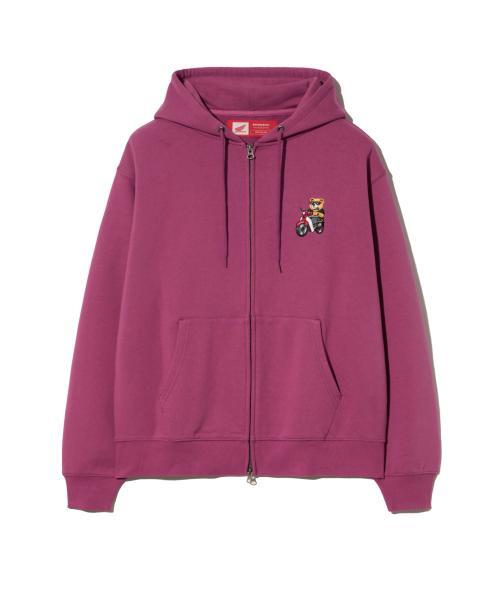 パーカー・フーディ HONDA MOTORCYCLE KOREA Honda Bear Hoodie Zipup Dark Pink Genuine Honda Motor Cycle Honda Bear Hoodie Zip-up Dark Pink