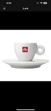 Illy Coffee Logo Cappuccino Cup & Saucer Set of 4 Made in Itlay IPA Porcelain