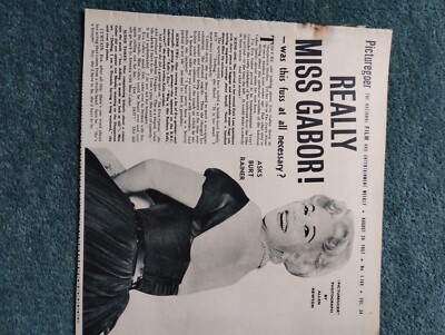 Sk86 Ephemera 1957 Film Article Zsa Zsa Gabor 