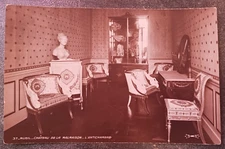 vtg postcard Rueil Chateau Malmaison L'Antechambre dressing room