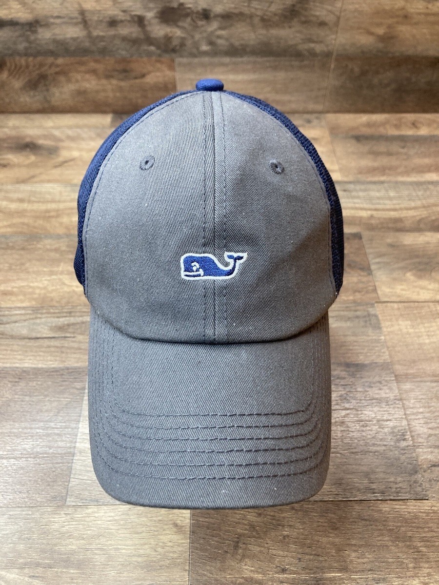 Vineyard Vines Hat Cap Snap Back Mesh Gray / Dark Blue Whale  display picture 1