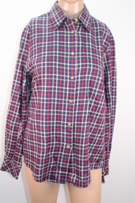 OXFORD SHIRT Co kariertes kariertes Damenhemd Größe 10, schöne Qualität