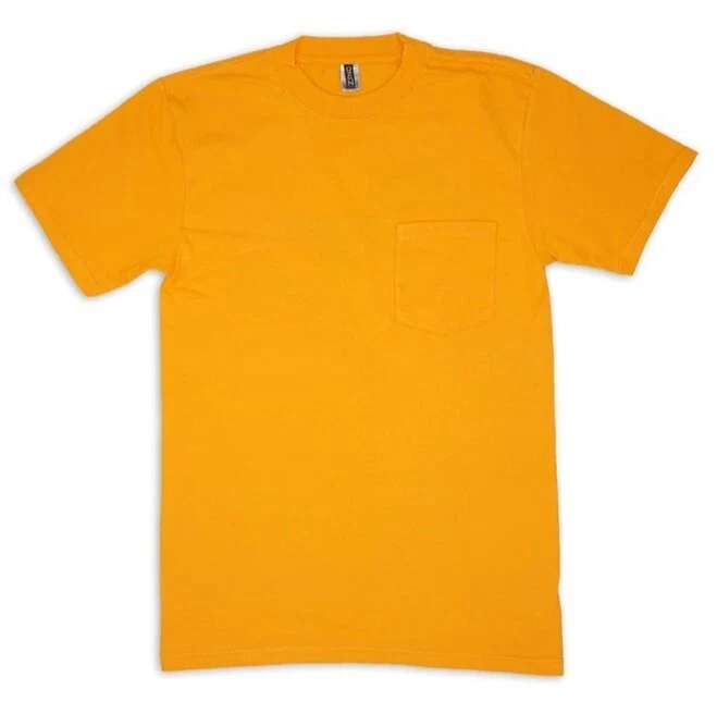 Camiseta Michigan Great Lakes Mapa Para Hombre Talla Grande Dorada Resistente Bolsillo Camiseta Foto 2 de 4