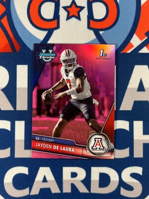 2023 Bowman University Chrome Pink Refractor Jayden De Laura #30