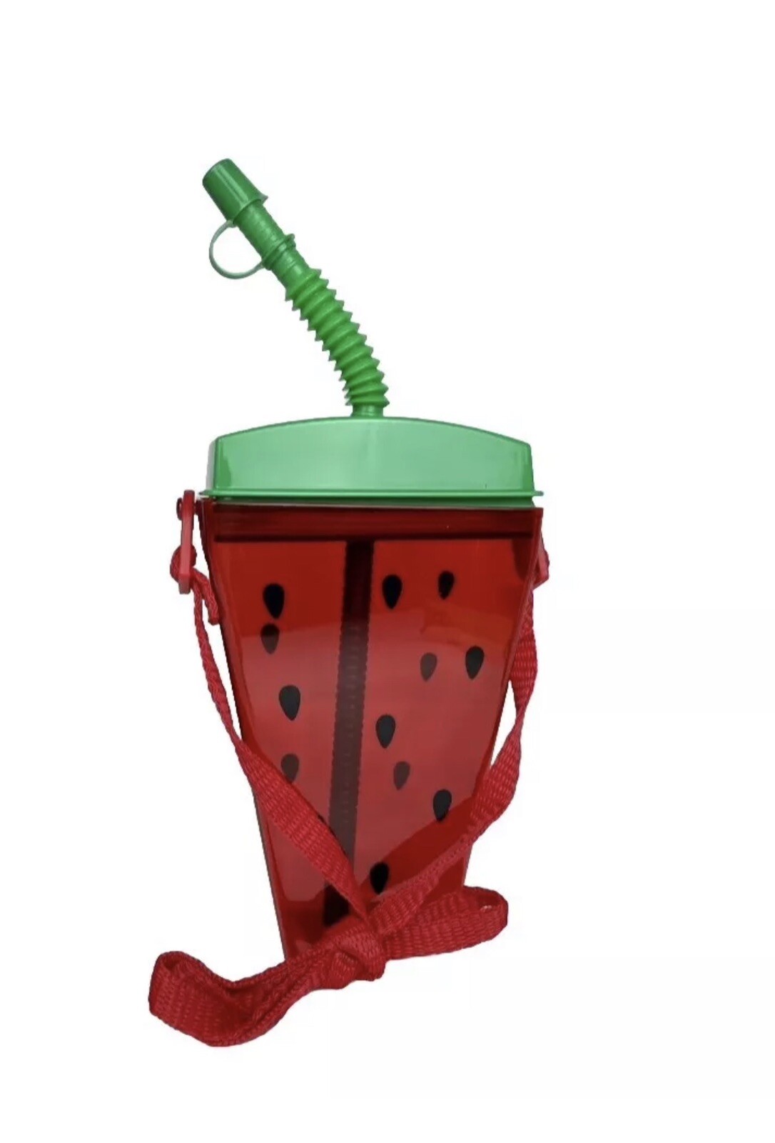 2 Watermelon Tumbler Water Bottle w/ Straps & Straw Portable Cup Travel Flask