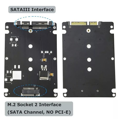 M.2 SSD (B+M) NGFF (SATA) SSD to 2.5" SATA III SSD Adapter Card Enclosure - Picture 6 of 8